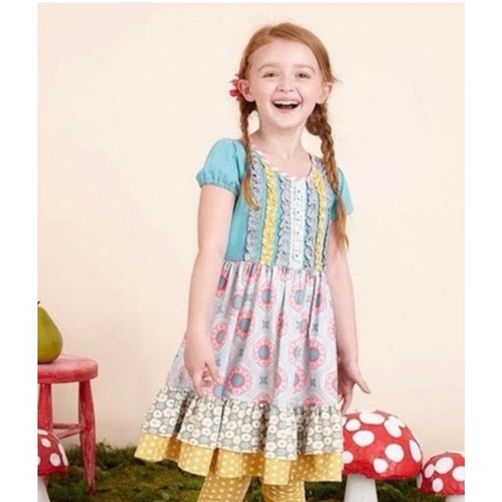 Matilda Jane Girls Ruffle Tiered Dress Size 4